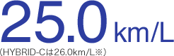 25.0km/L iHYBRID-C26.0km/Lj