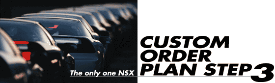 The only one NSX CUSTOM ORDER PLAN STEP3