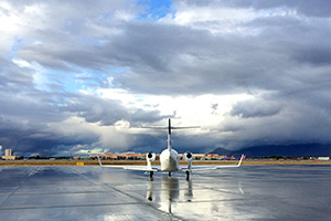 機能・信頼性試験のため米国ニューメキシコ州アルバカーキから出発するHondaJet