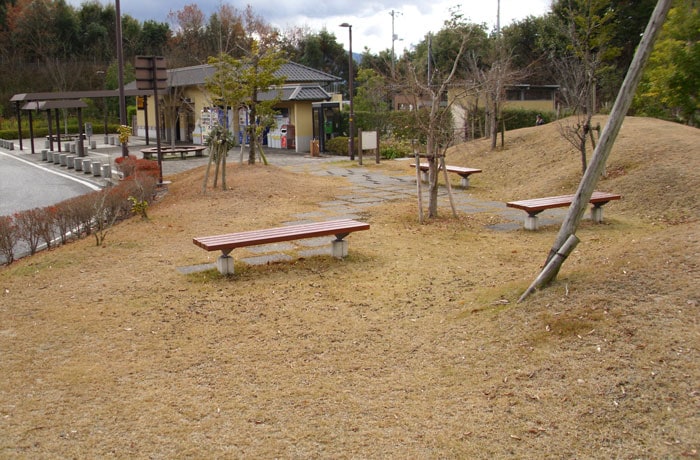 園地には、ベンチが設置されています。