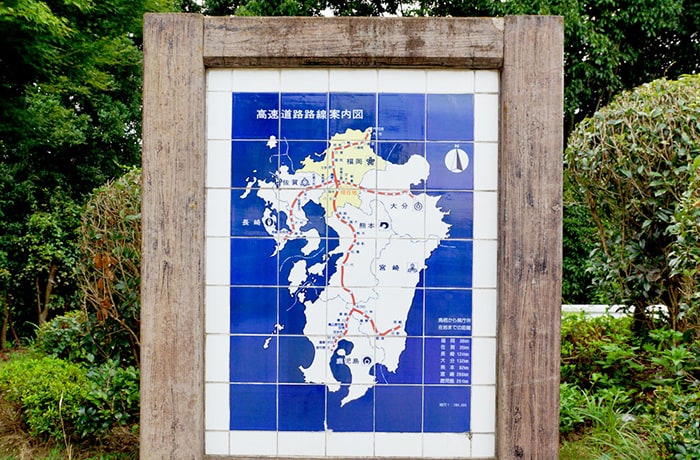 九州全体の高速道路マップ。