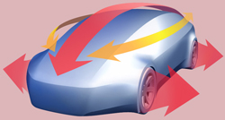 燃料電池車ならではの革新パッケージと力強い走りの性能を表現した、ダイナミック・フルキャビン・セダン。