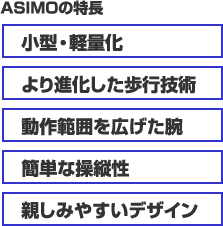 ASIMOの特長