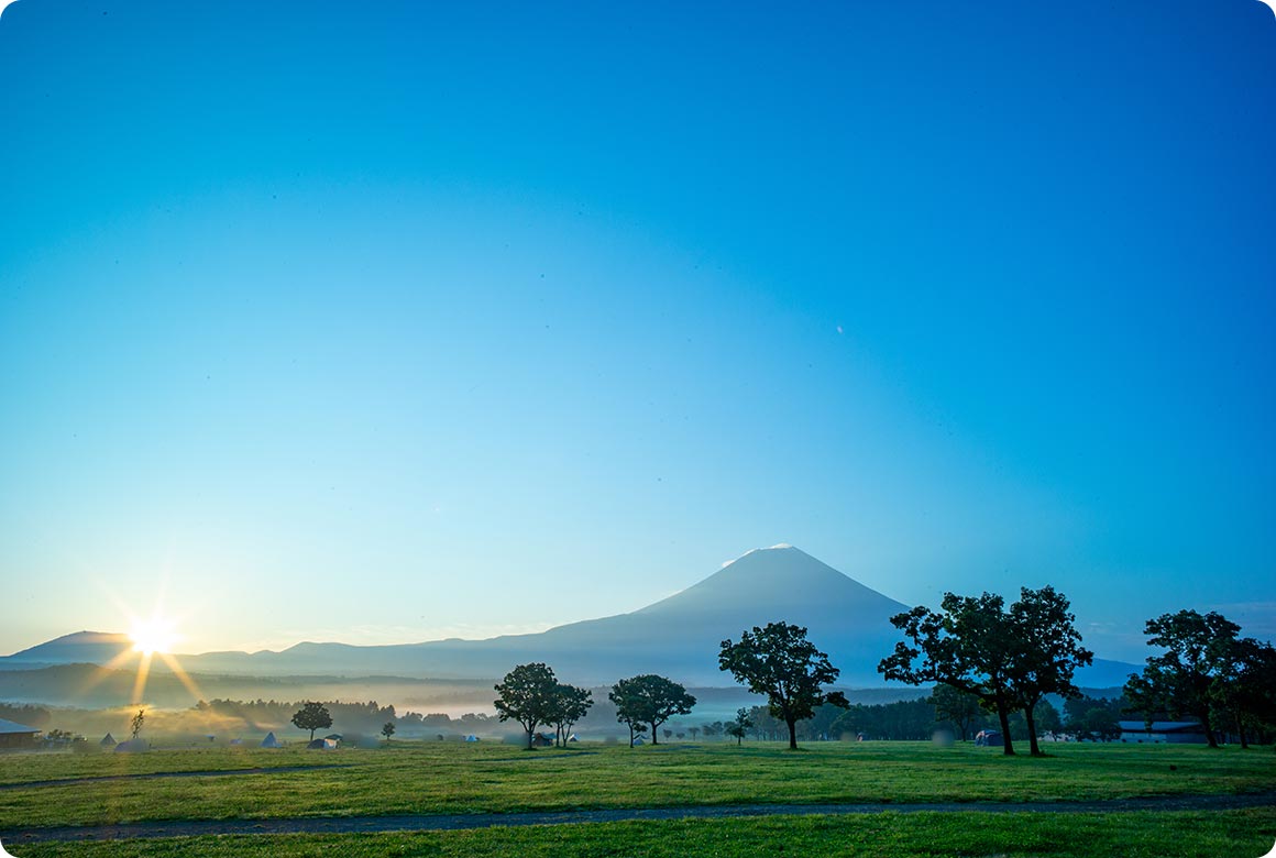 サイト内からはどこからでも富士山の雄大な景色が楽しめます