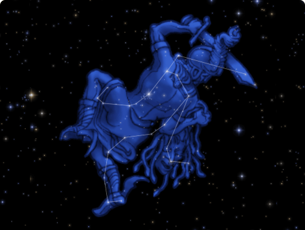 星座線と星座イメージの画像
