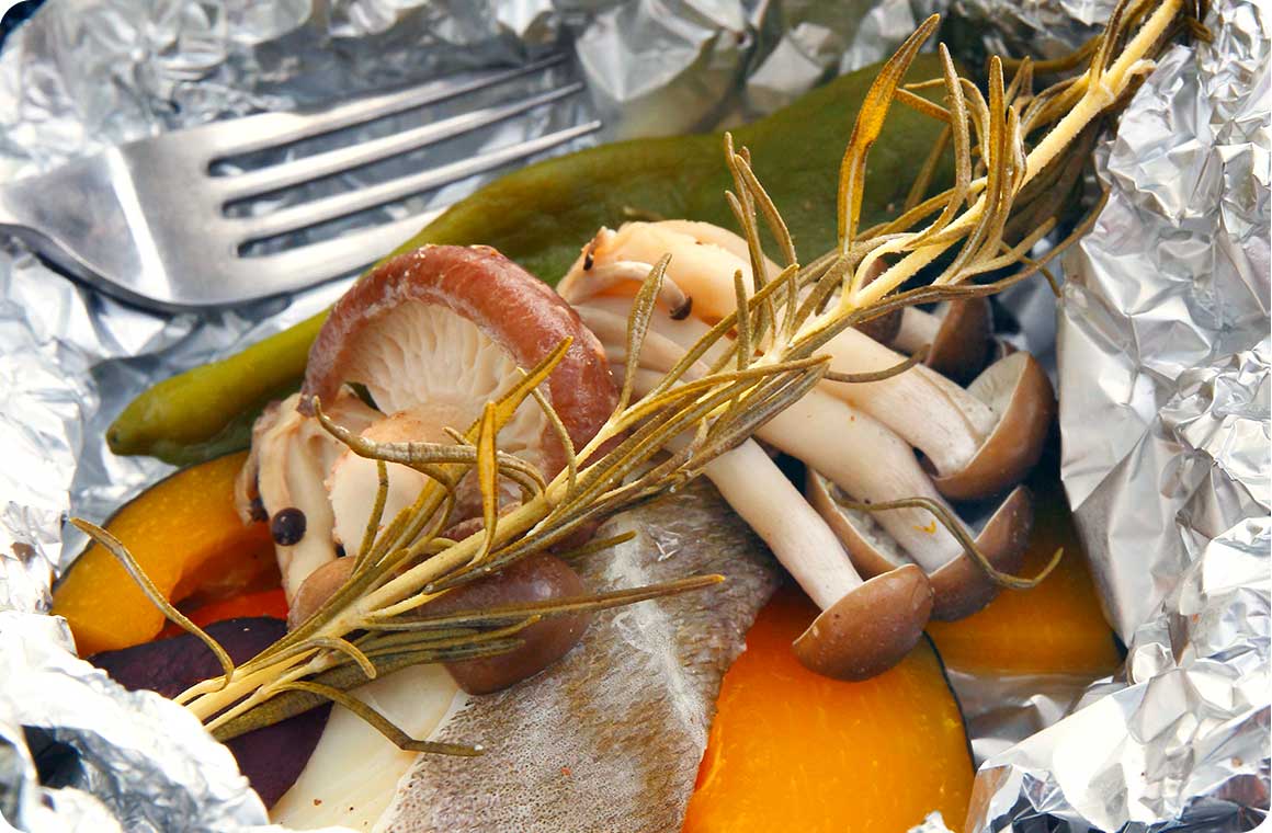 白身魚と野菜の白ワイン蒸し