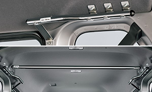 ルーフインナーサイドパイプ＋クロスバー 固定式（リア用）