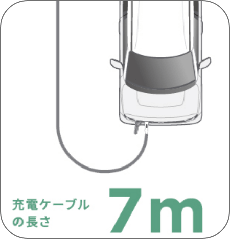 充電ケーブルの長さ7m