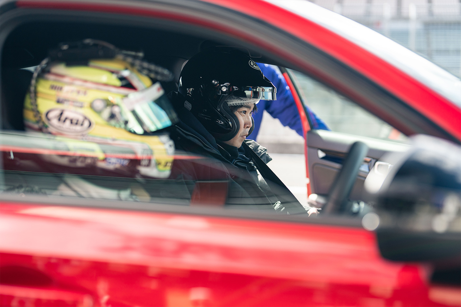 伊沢拓也選手、大草りき選手同乗試乗（南コース内特設コース試乗）