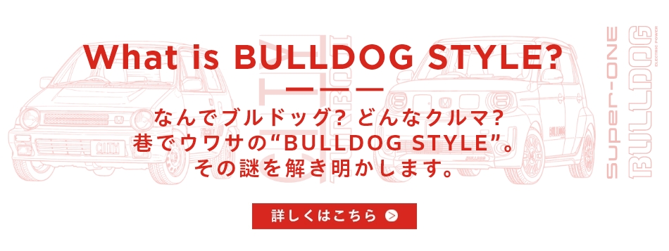 What is BULLDOG STYLE?なんでブルドッグ？どんなクルマ？クルマ好きの間でウワサの“BULLDOG STYLE”。その謎を解き明かします。