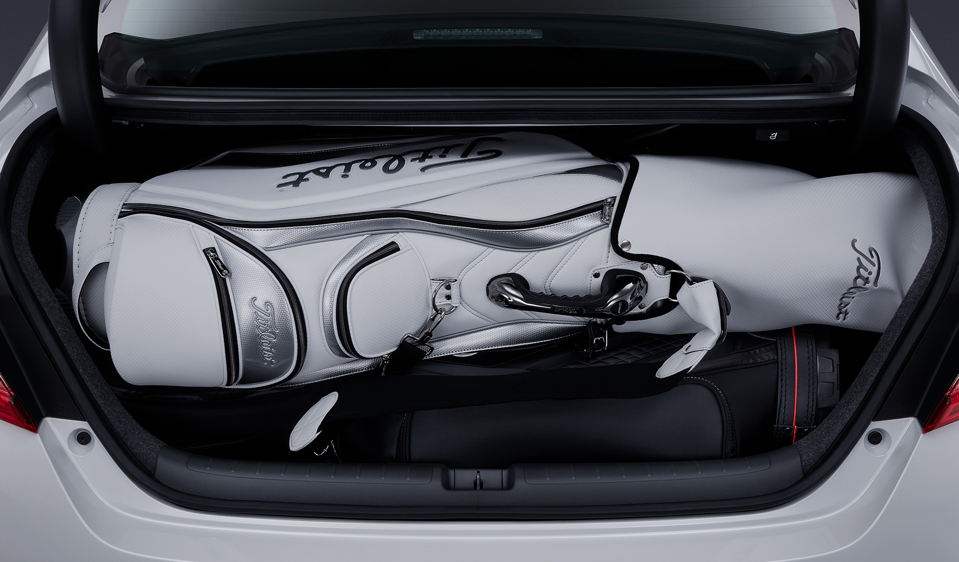 Honda Accord When four 9.5 inch golf bags are loaded