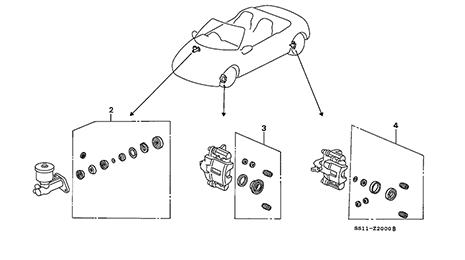 ブレーキ系 カップ/シール/サービスキット 部品