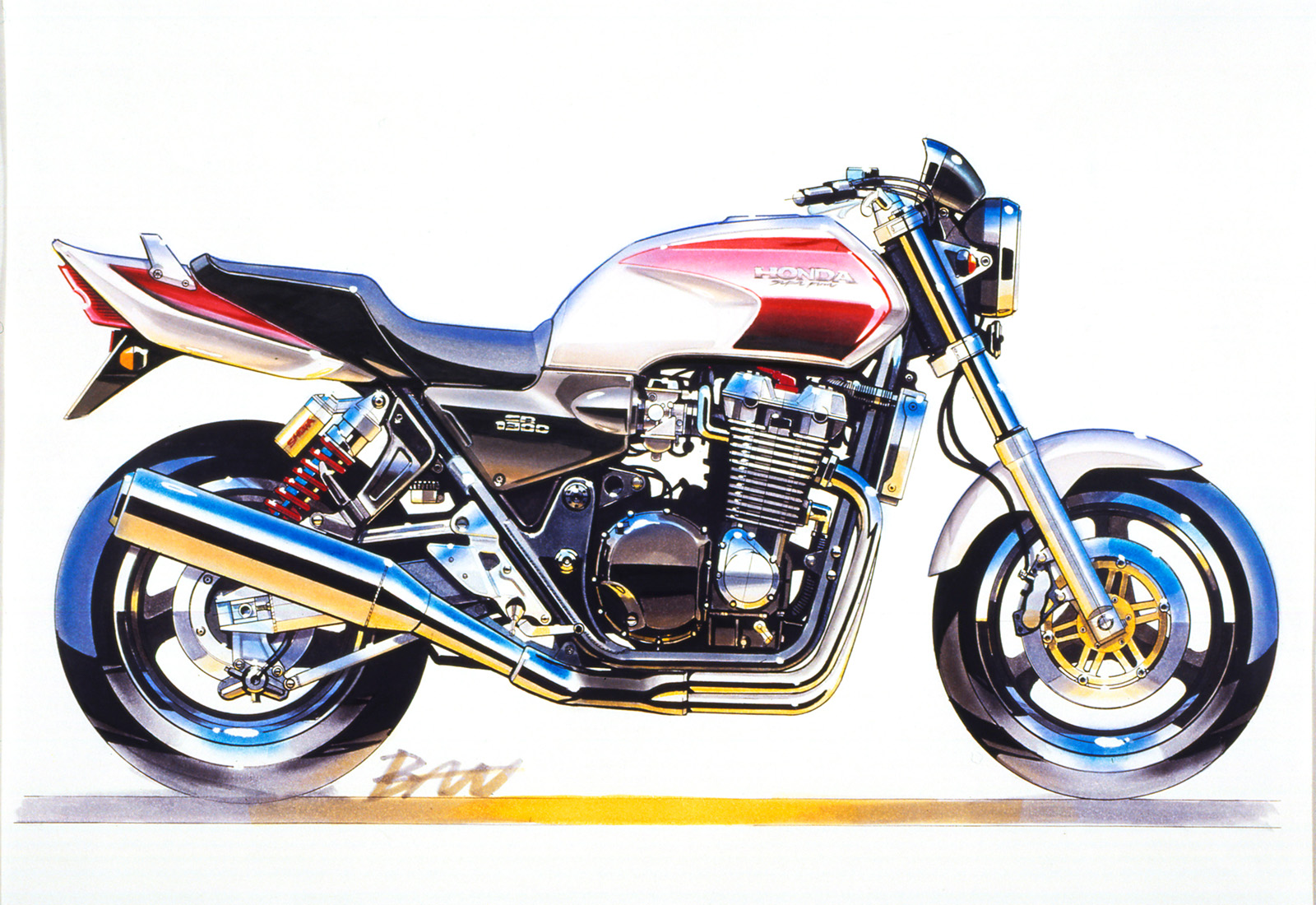 CB1300 SUPER FOUR（1998年）ファイナルスケッチ