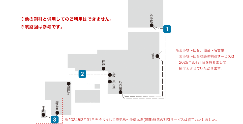 特約カーフェリー 航路