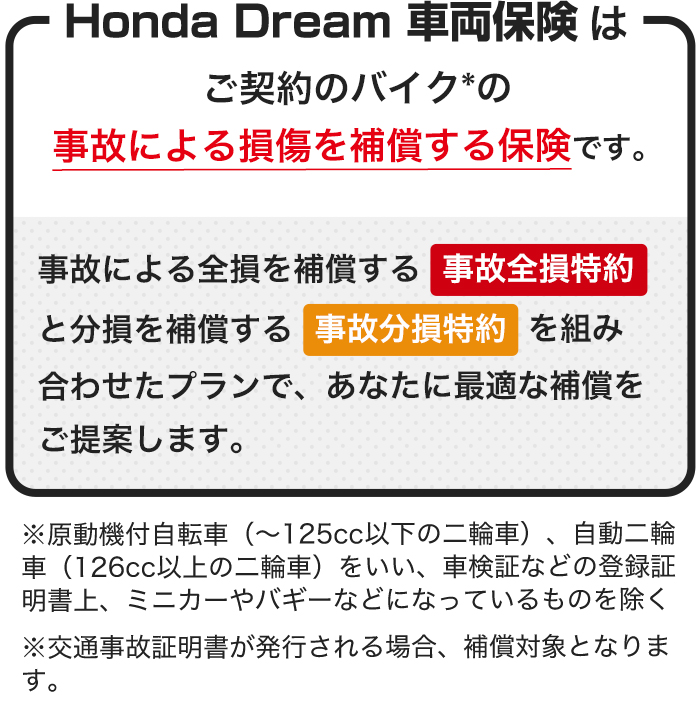 Honda Dream 車両保険