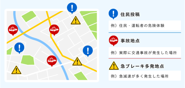 ヒヤリハットマップのイメージ