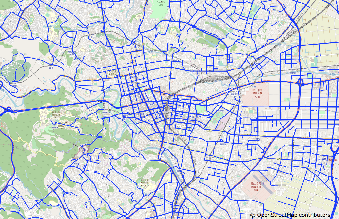 仙台市内 通行実績情報マップ