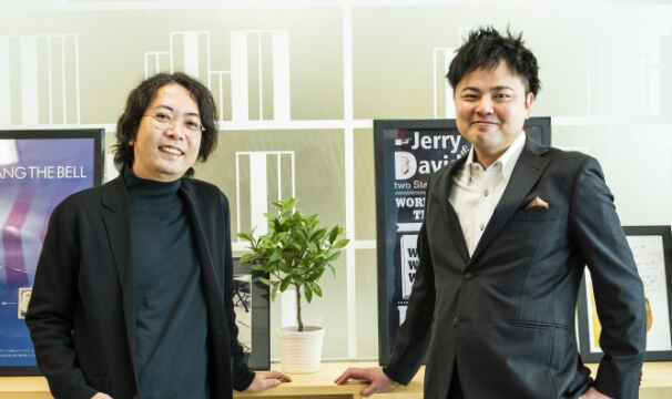 池宮と杉本の2人の撮影写真