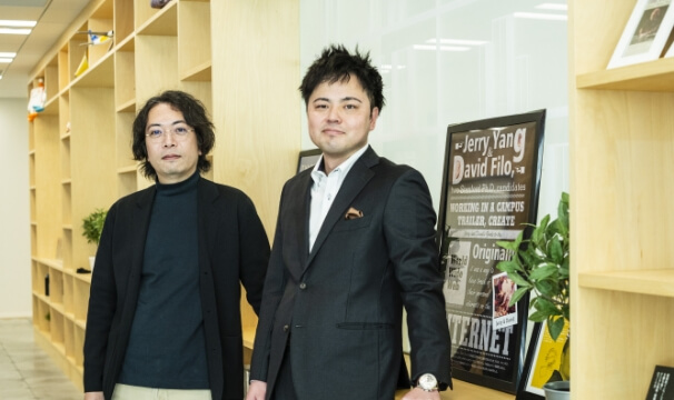池宮と杉本の2人の撮影写真