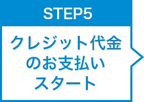 クレジット代金のお支払いスタート