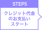 クレジット代金のお支払いスタート