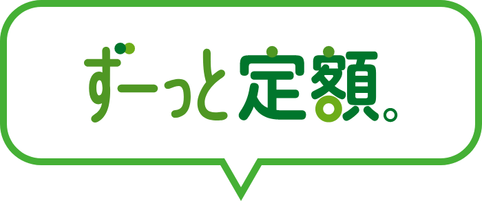 ずーっと定額。