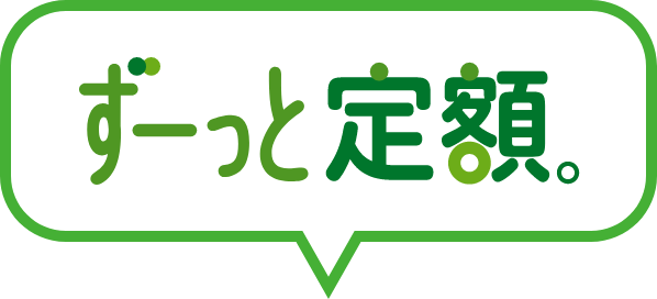 ずーっと定額。