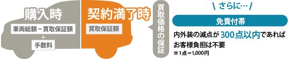 300点=300,000円まで お客様負担なし