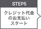 クレジット代金のお支払いスタート