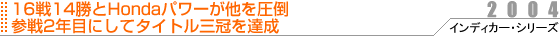 16��14����Honda�p���[���������| �Q��2�N�ڂɂ��ă^�C�g���O����B��