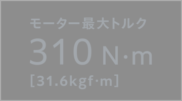 モーター最大トルク 310N・m [31.6kgf・m]