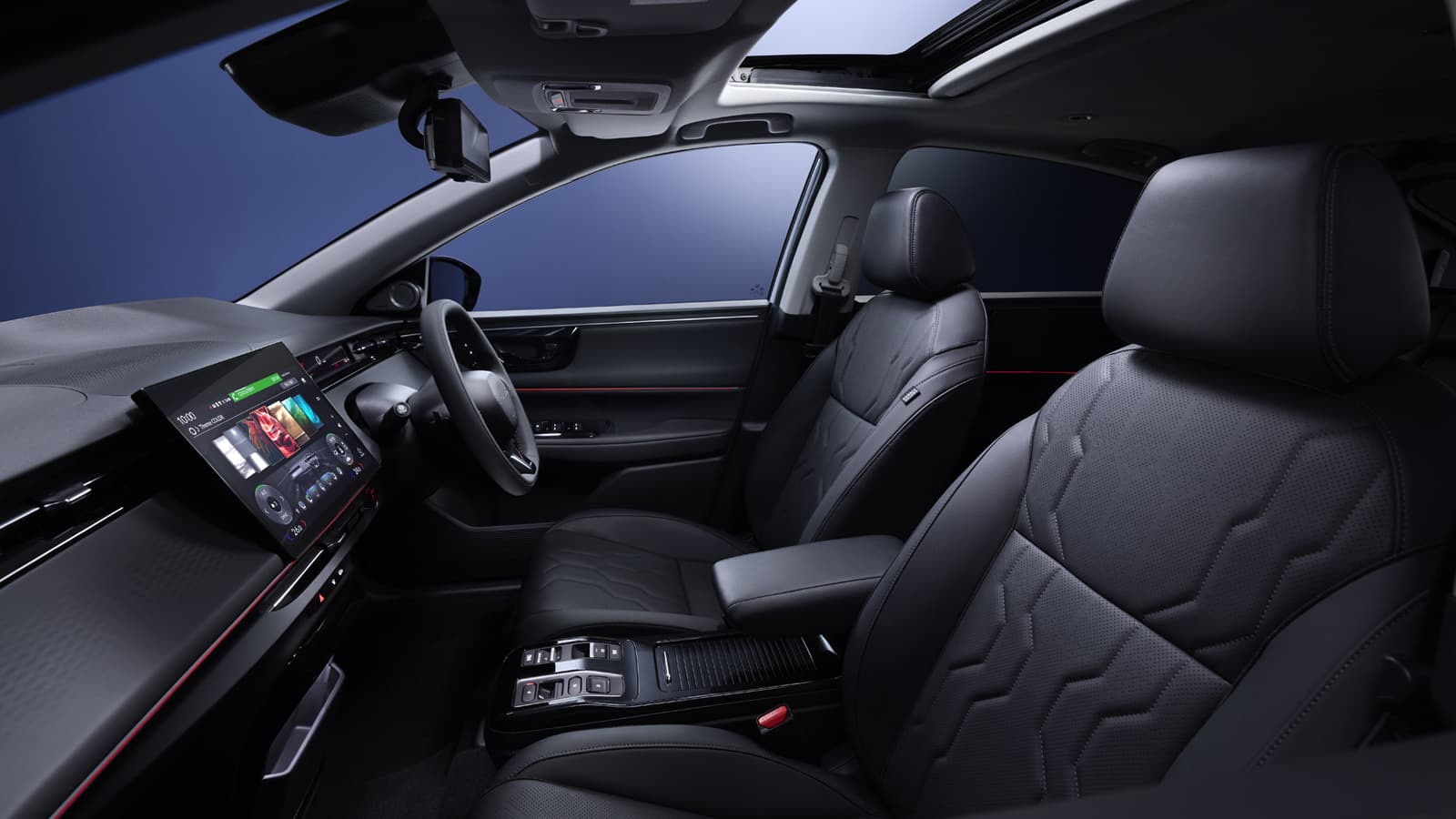 見晴らしのよさを確保した前席