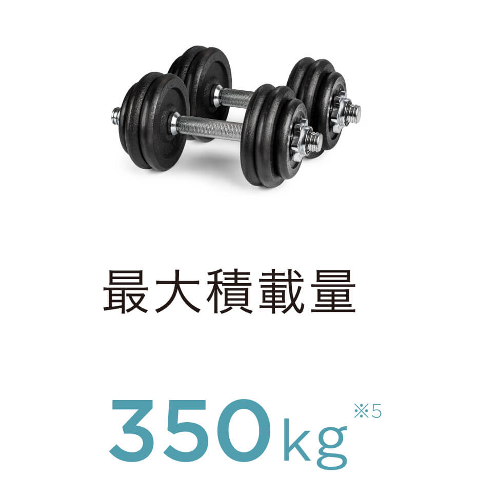 最大積載量350kg