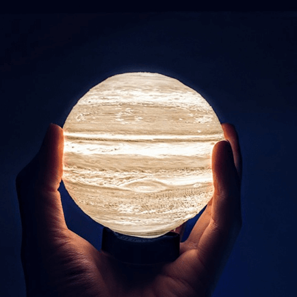写真：木星を三次元的に再現した3D惑星ライト