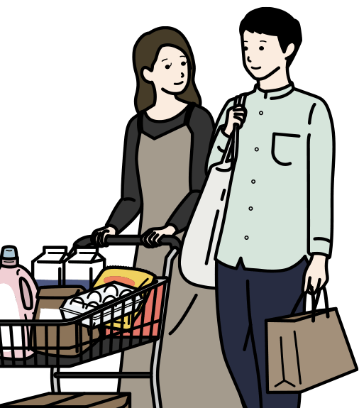 [イラスト]日常の買い物