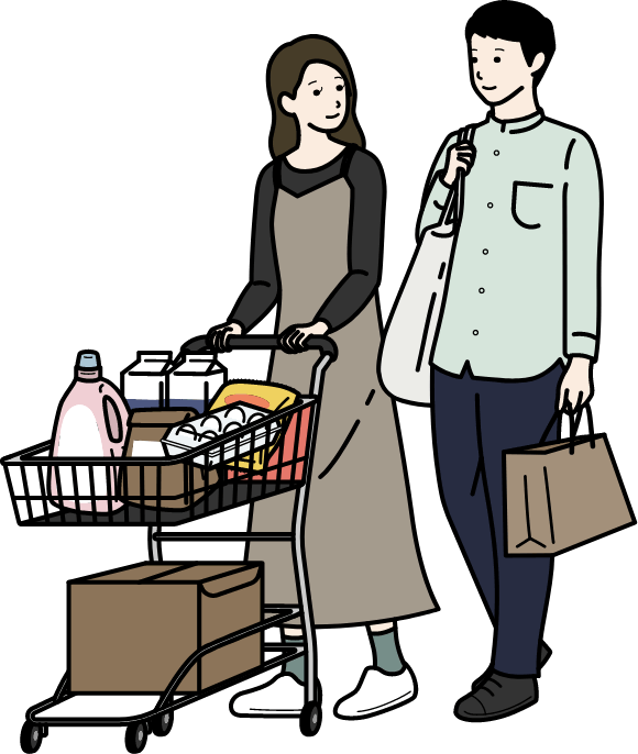 [イラスト]お買い物など毎日使うあなたには