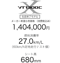 VT1300CX〈ABS〉【受注生産車】／全国メーカー希望小売価格（消費税込）1,404,000円