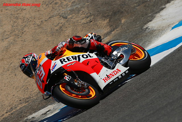 Honda | MotoGP | ラグナセカ初体験のマルケスがトップタイム