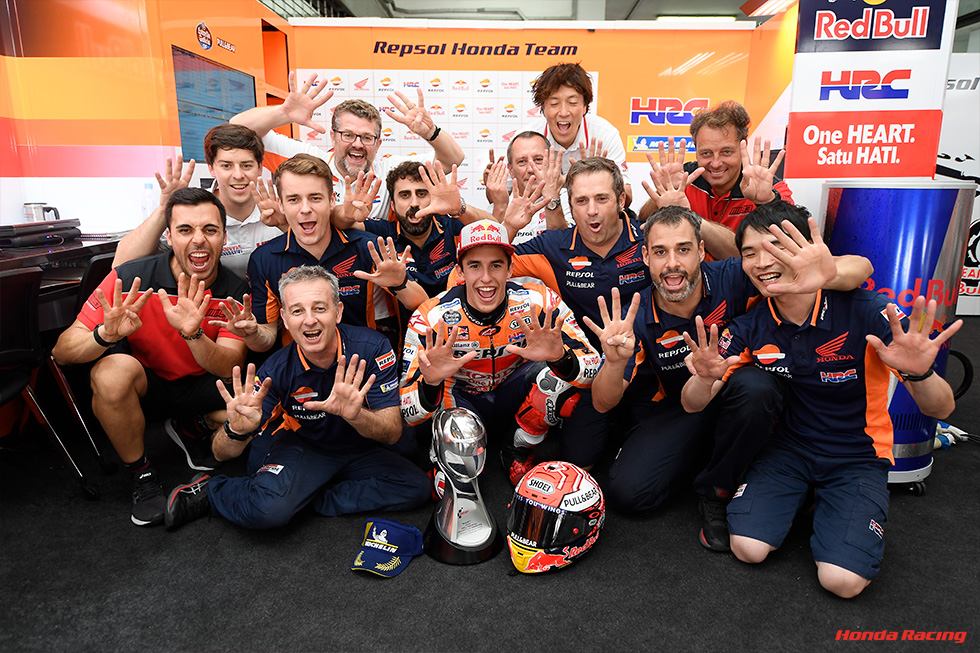 Hondaが3年連続24回目のコンストラクターズタイトルを獲得。Repsol Honda Teamはチームポイント差を広げる