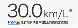 30.0km/L JC08[h sRiyʏȐRlj