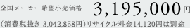 S[J[]i 3,195,000~ iŔ3,042,858~j TCN14,120~͕ʓr