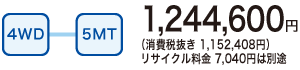 4WD^5MT 1,244,600~iŔ 1,152,408~jTCN 7,040~͕ʓr