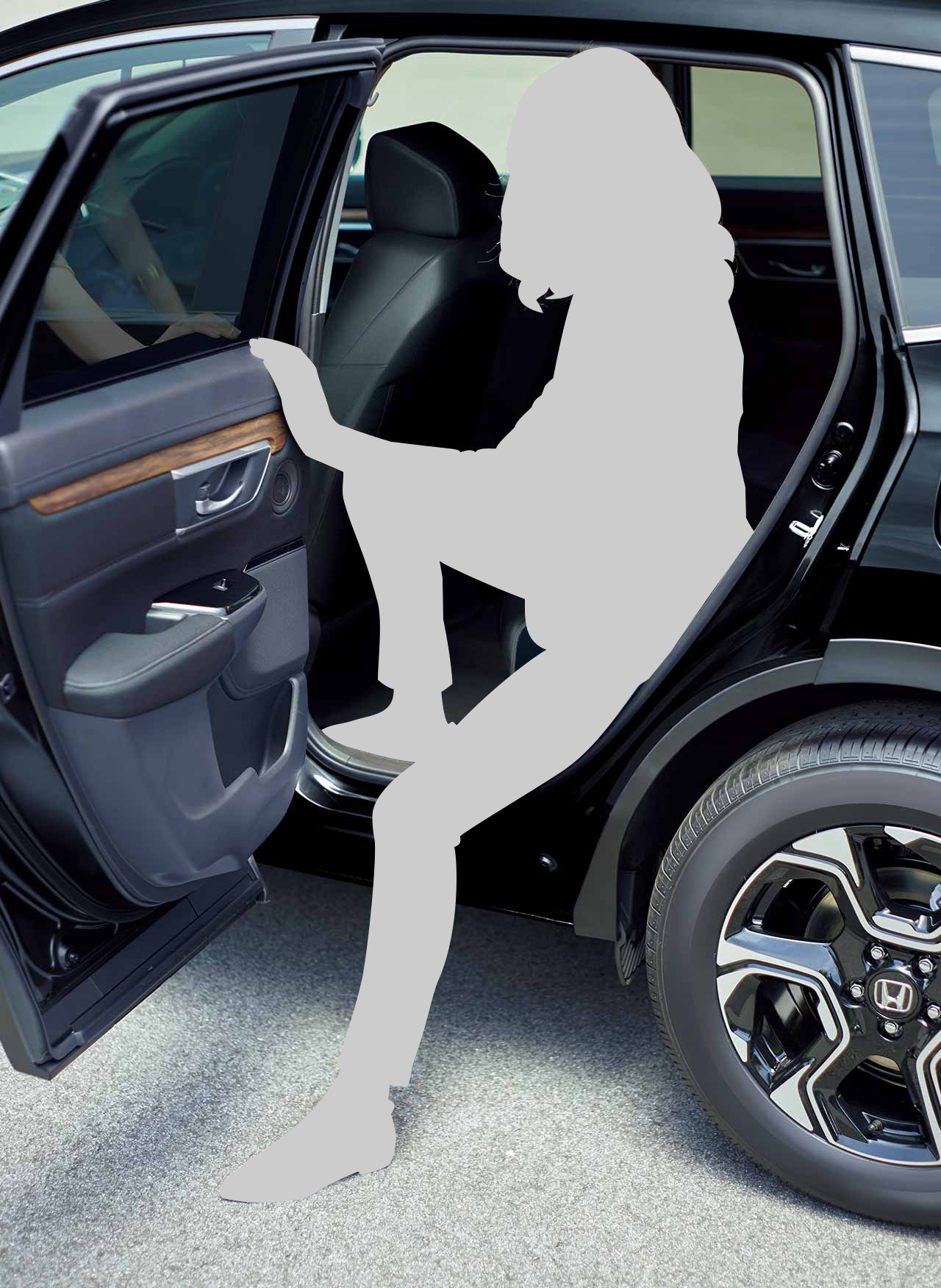 大きく開くドアで、乗り降りしやすく