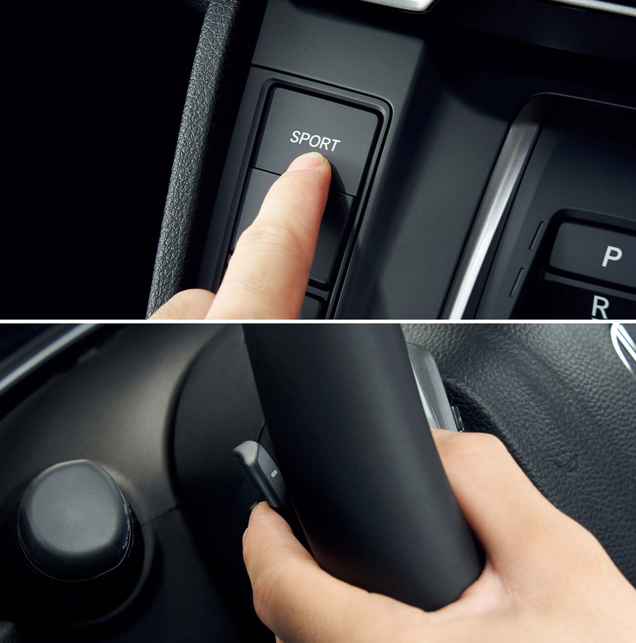 SPORTモードと減速セレクター