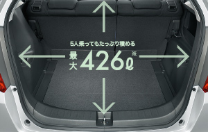 Honda フィット 10年9月終了モデル インテリア 大容量ラゲッジ