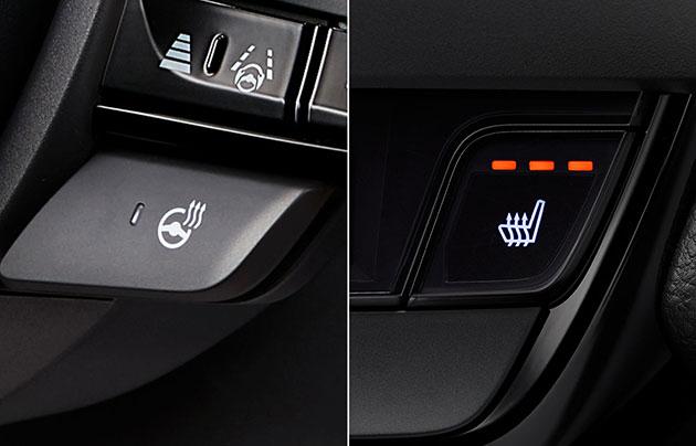 ステアリングヒーター、運転席&助手席シートヒーター