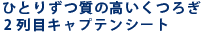 ひとりずつ質の高い2列目キャプテンシート