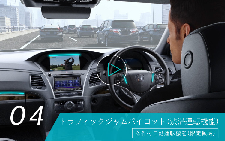 04 トラフィックジャムパイロット(渋滞運転機能)条件付自動運転機能(限定領域)