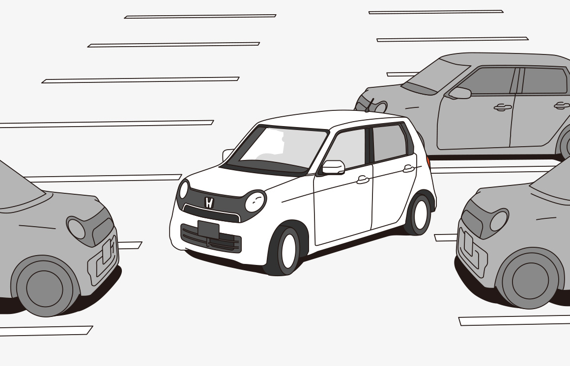 駐車場での取り回しも安心。