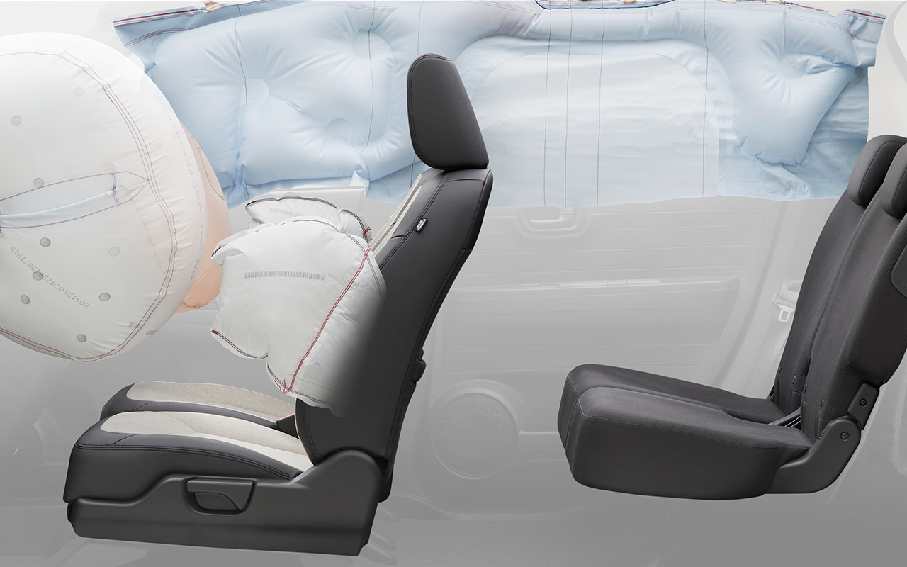 前席用i-サイドエアバッグシステム＋サイドカーテンエアバッグシステム〈前席/後席対応〉、運転席用&助手席用i-SRSエアバッグシステム